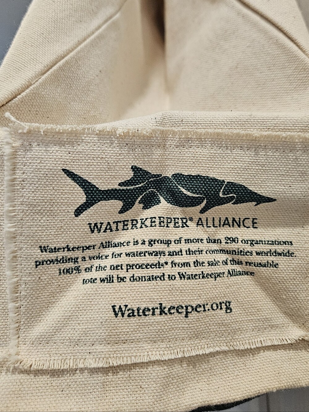 Polo Ralph Lauren Waterkeeper Alliance Organic Cotton Canvas Tote Bag Green Pony - Picture 2 of 8